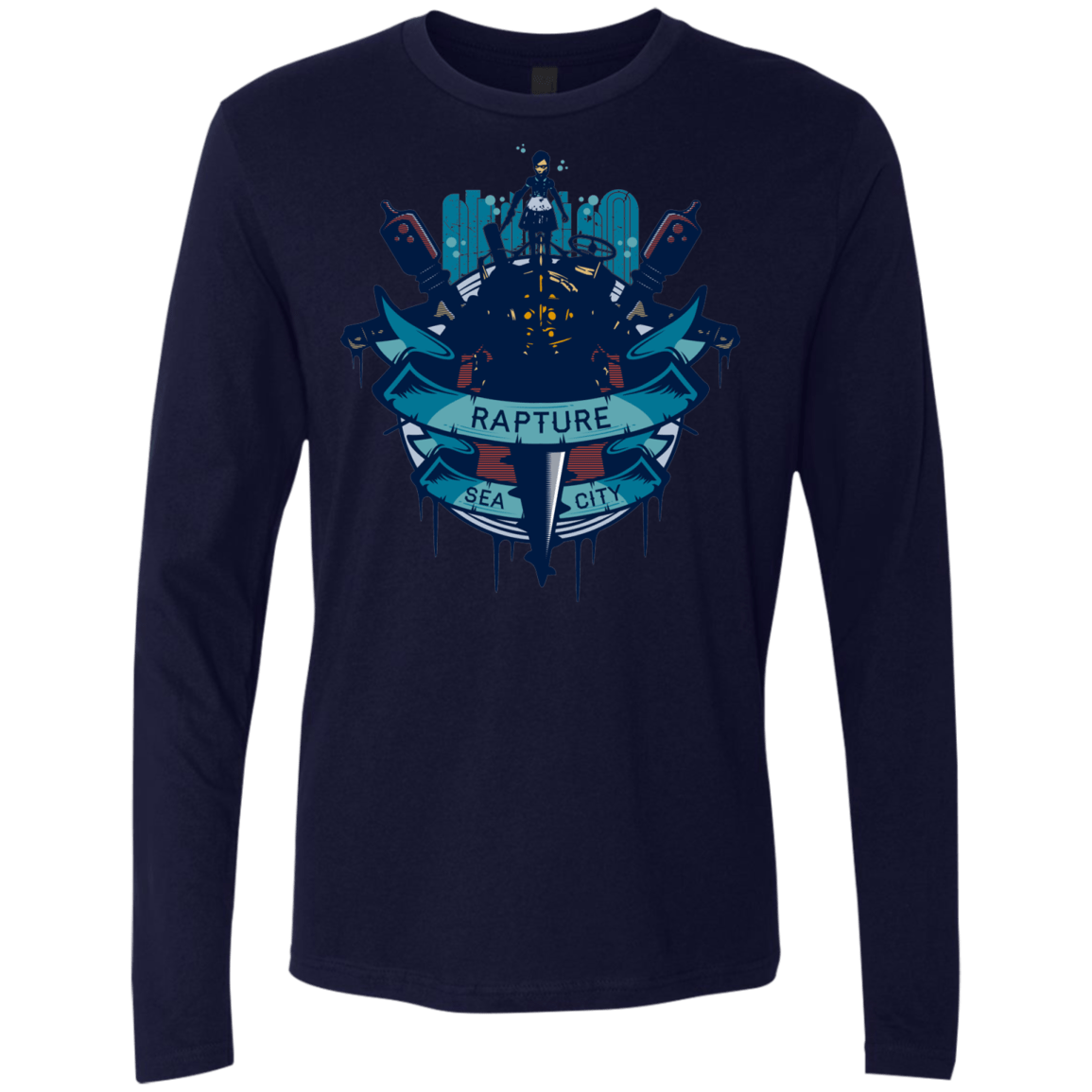 T-Shirts Midnight Navy / S Under The Sea Men's Premium Long Sleeve