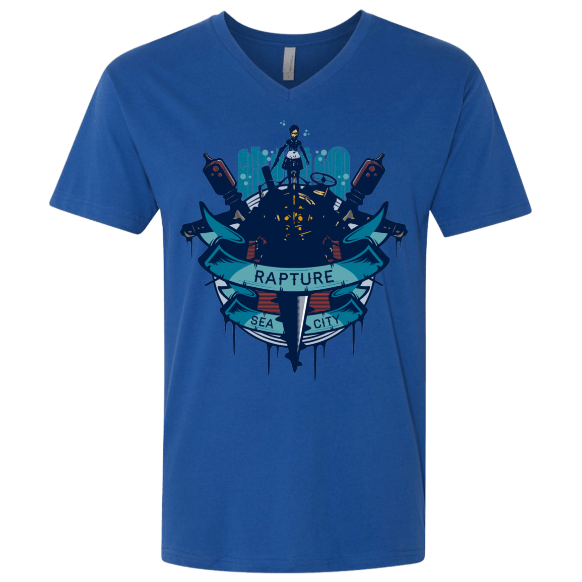 T-Shirts Royal / X-Small Under The Sea Men's Premium V-Neck