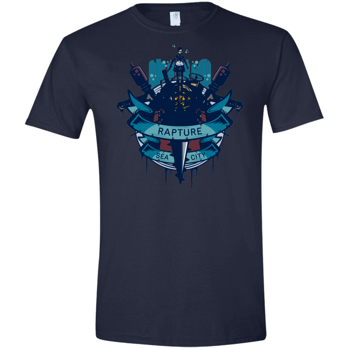 T-Shirts Navy / X-Small Under The Sea Men's Semi-Fitted Softstyle