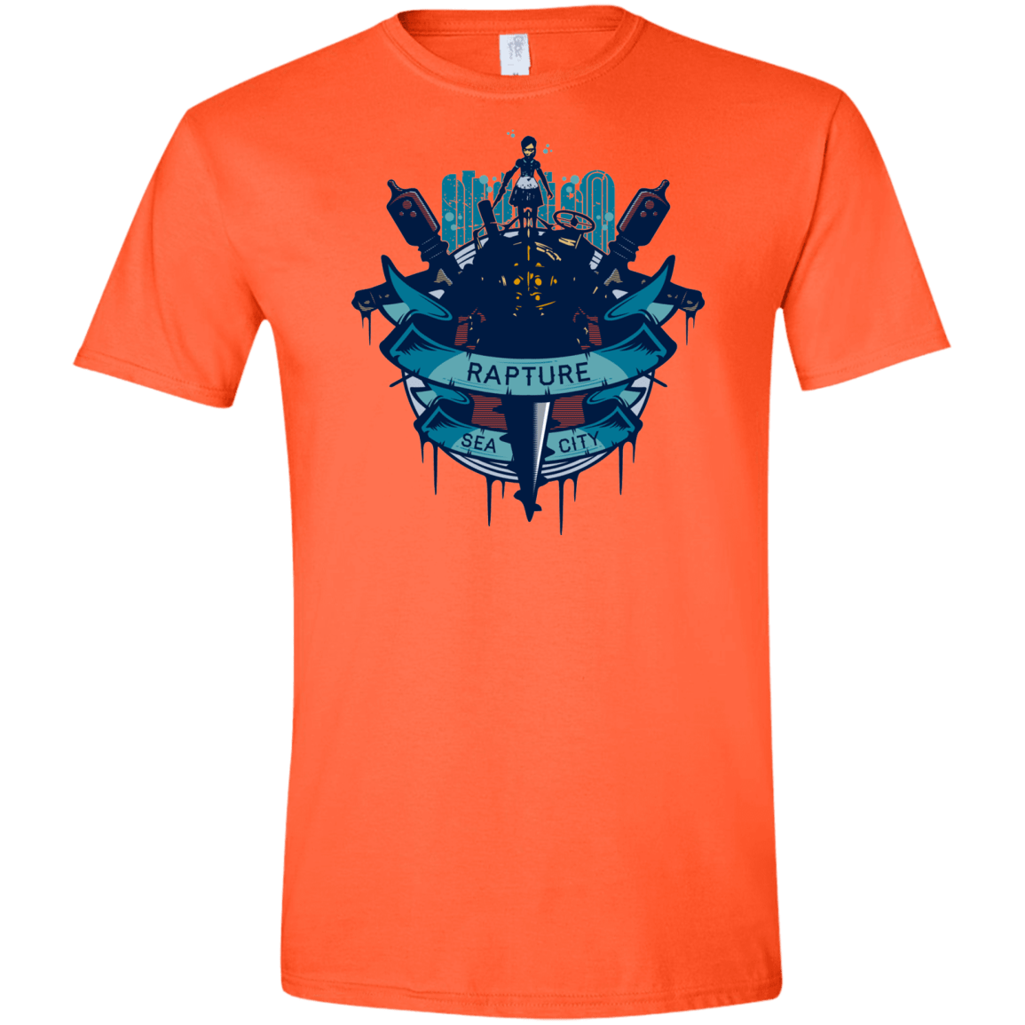 T-Shirts Orange / S Under The Sea Men's Semi-Fitted Softstyle
