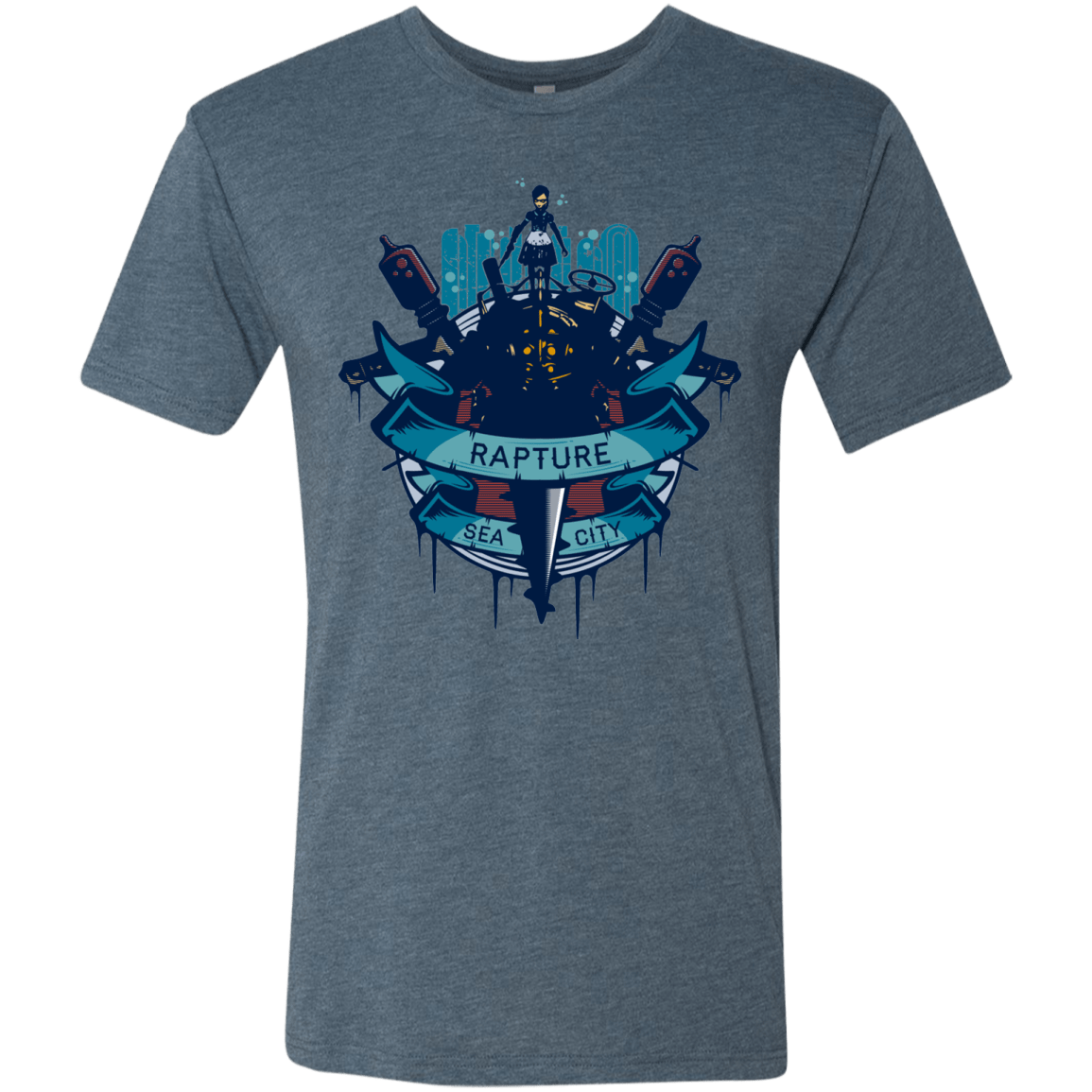T-Shirts Indigo / S Under The Sea Men's Triblend T-Shirt