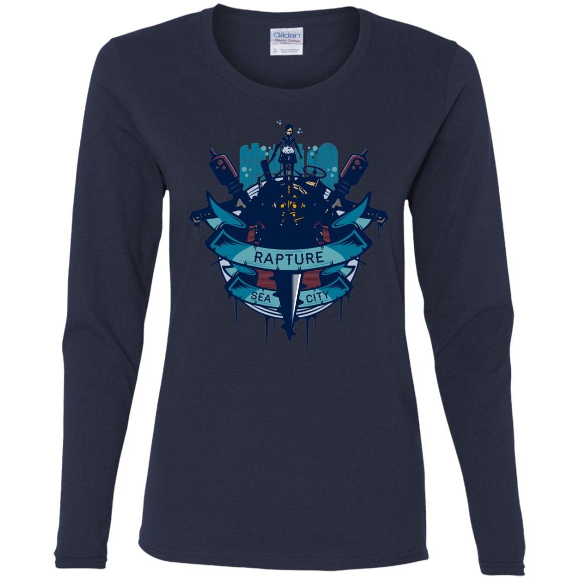 T-Shirts Navy / S Under The Sea Women's Long Sleeve T-Shirt