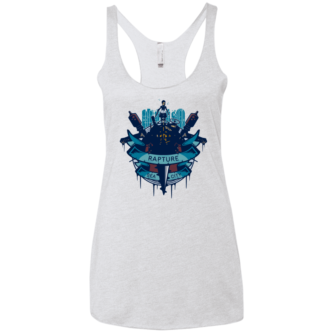 T-Shirts Heather White / X-Small Under The Sea Women's Triblend Racerback Tank