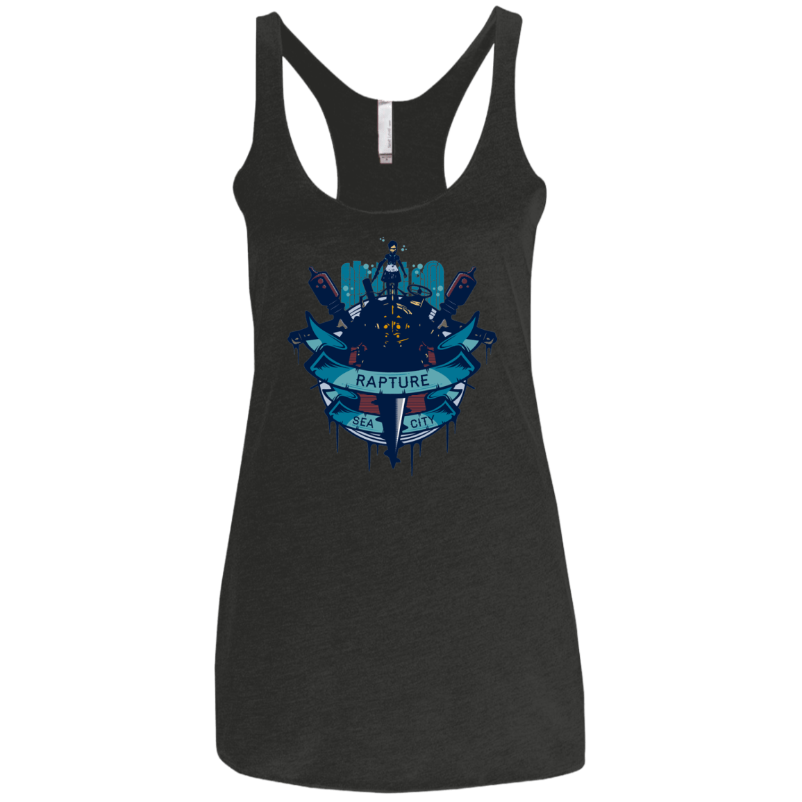 T-Shirts Vintage Black / X-Small Under The Sea Women's Triblend Racerback Tank