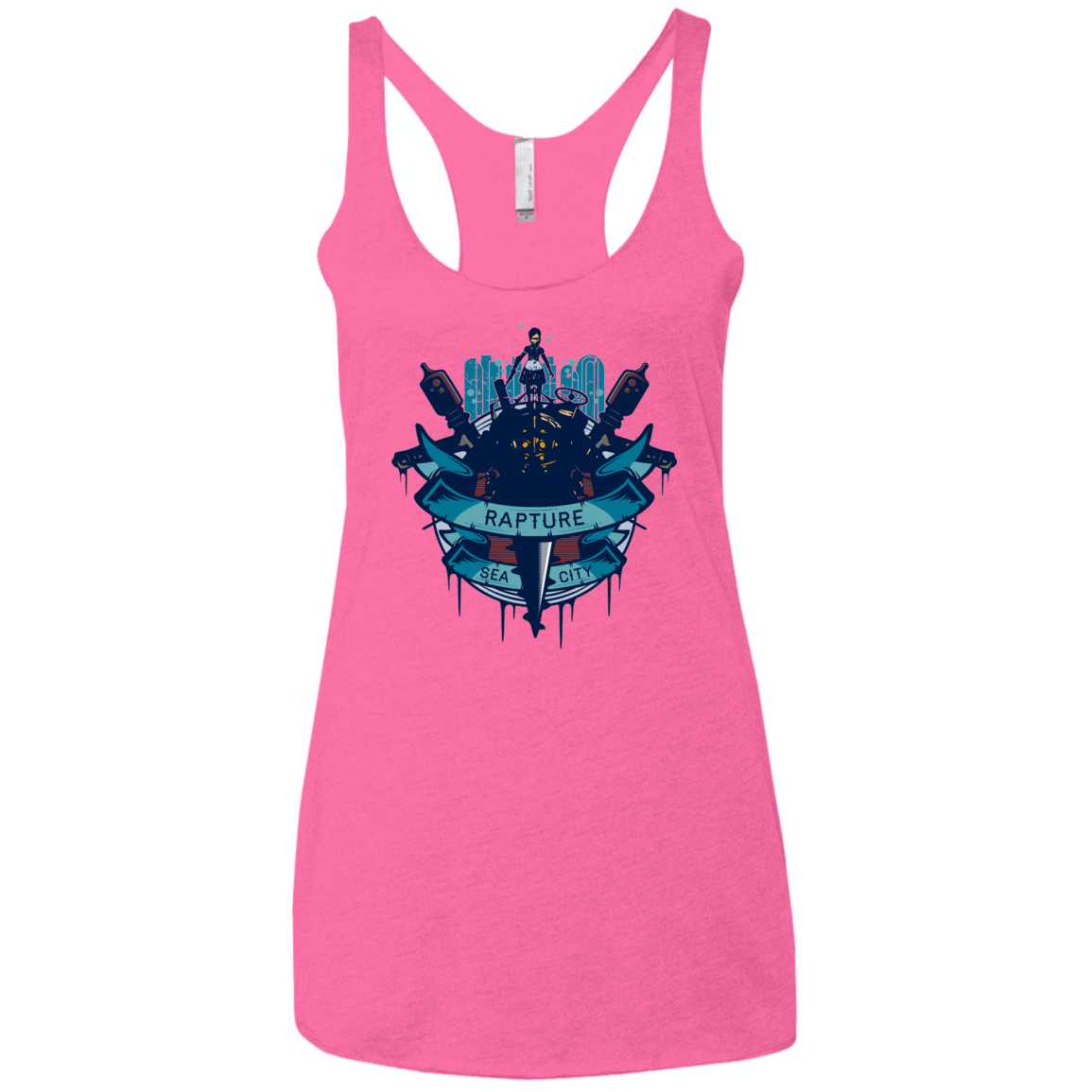 T-Shirts Vintage Pink / X-Small Under The Sea Women's Triblend Racerback Tank