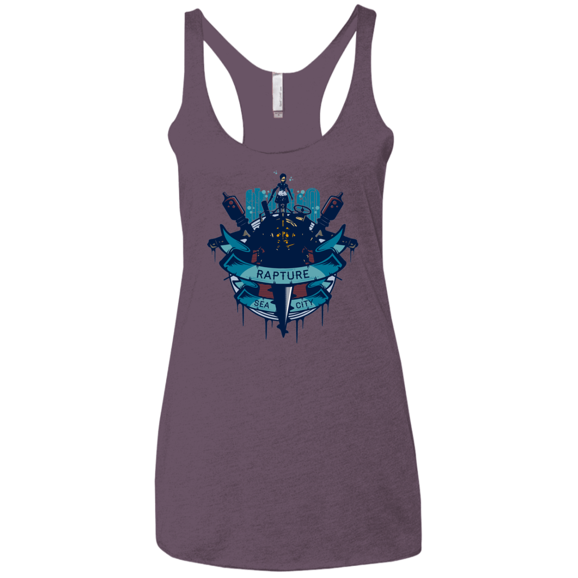 T-Shirts Vintage Purple / X-Small Under The Sea Women's Triblend Racerback Tank