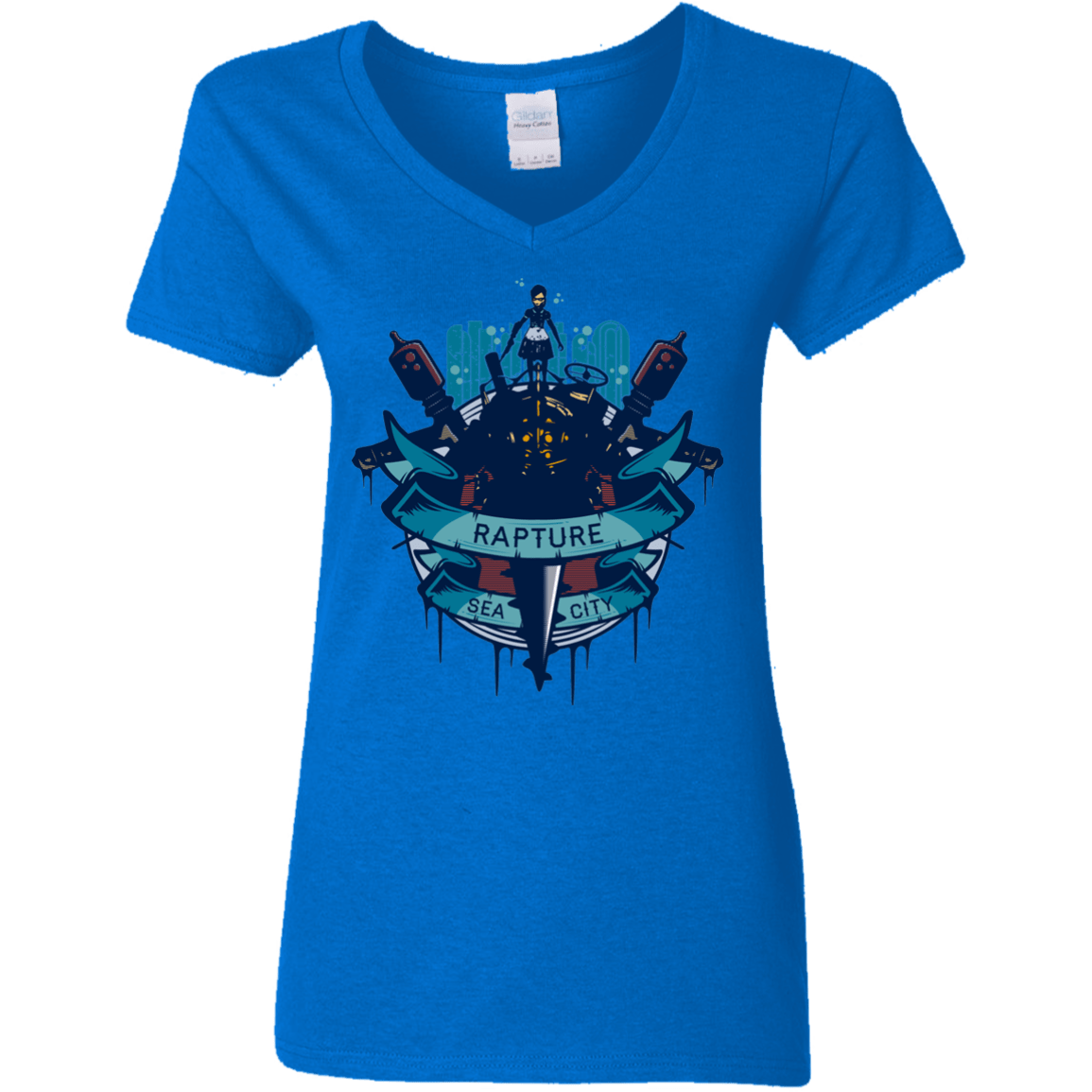 T-Shirts Royal / S Under The Sea Women's V-Neck T-Shirt