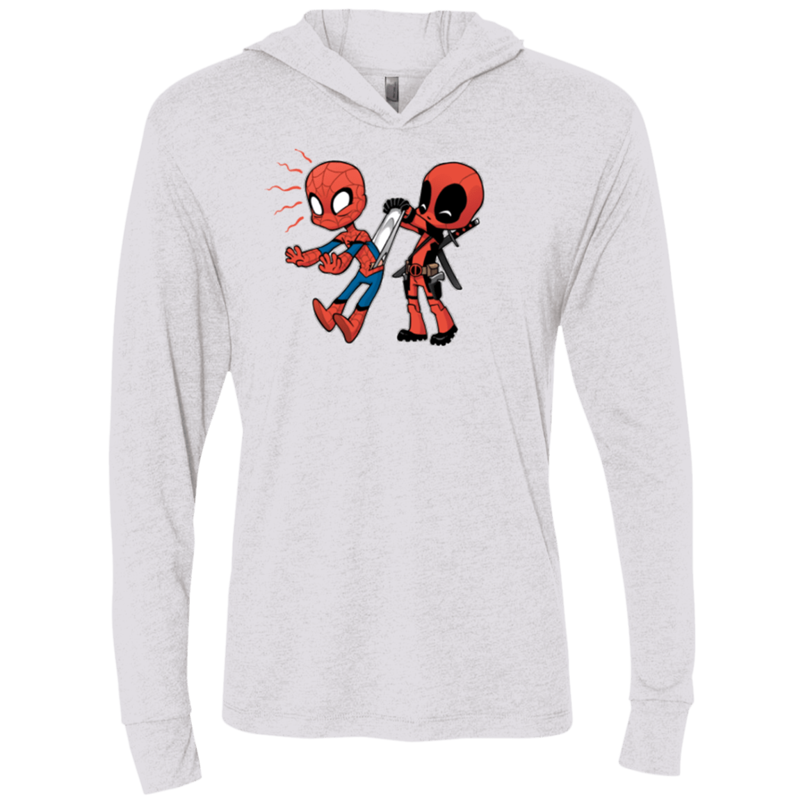 T-Shirts Heather White / X-Small Underoos Triblend Long Sleeve Hoodie Tee