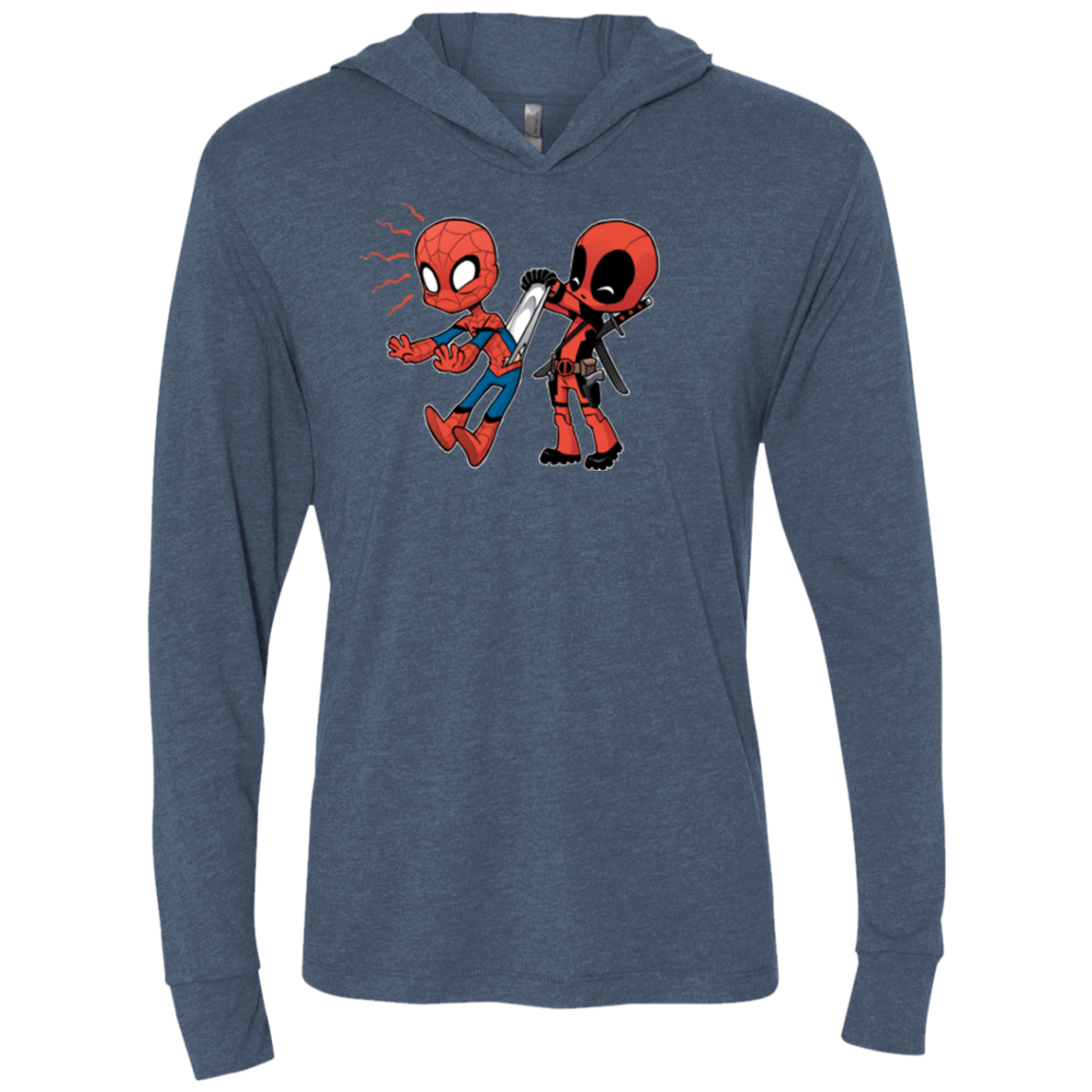 T-Shirts Indigo / X-Small Underoos Triblend Long Sleeve Hoodie Tee