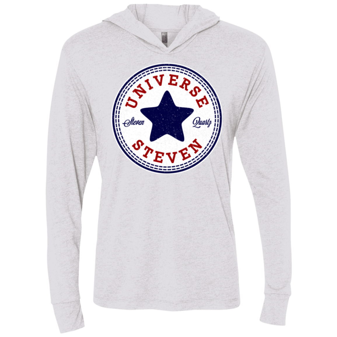 T-Shirts Heather White / X-Small Universe Steven Triblend Long Sleeve Hoodie Tee
