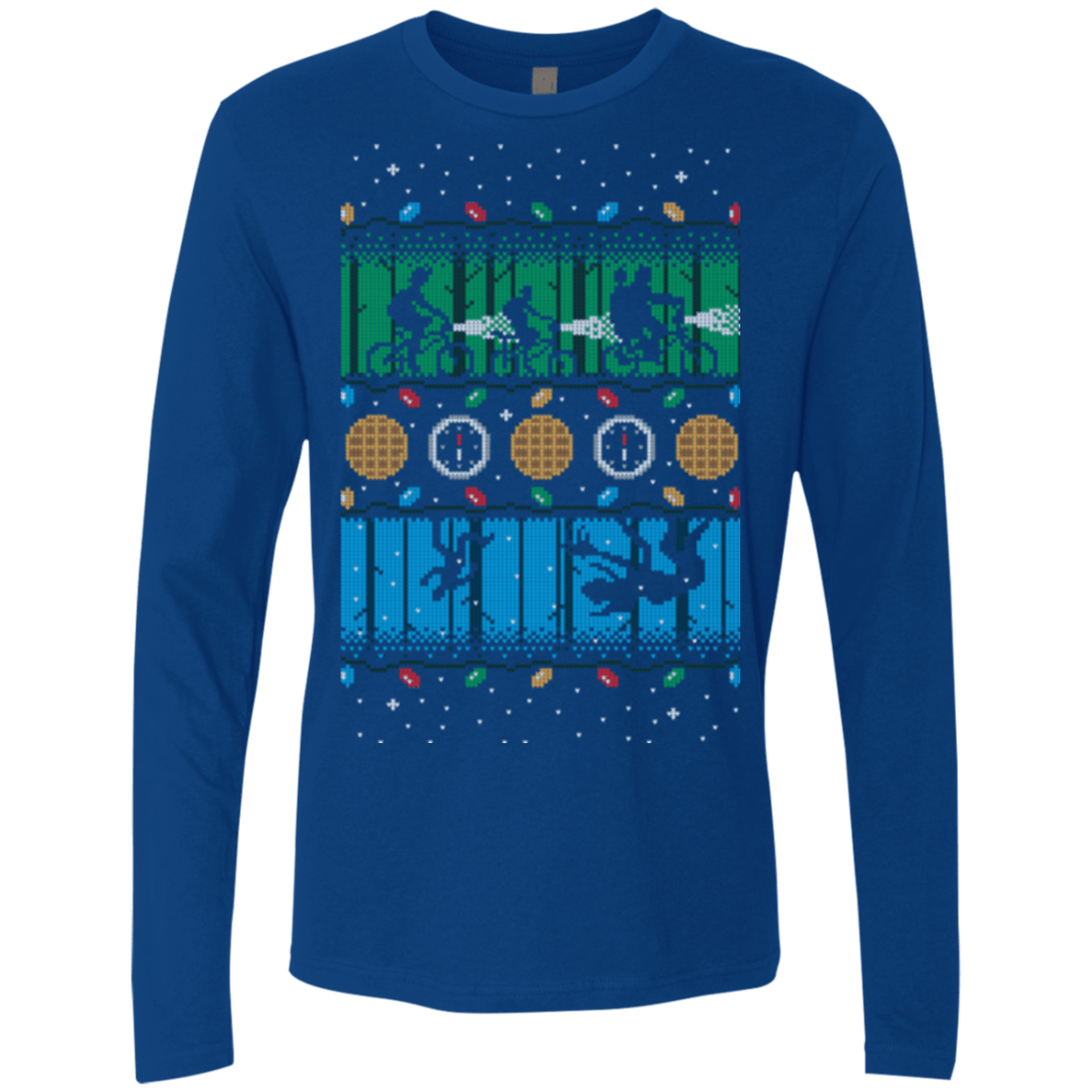 T-Shirts Royal / Small Upside Down Christmas Men's Premium Long Sleeve
