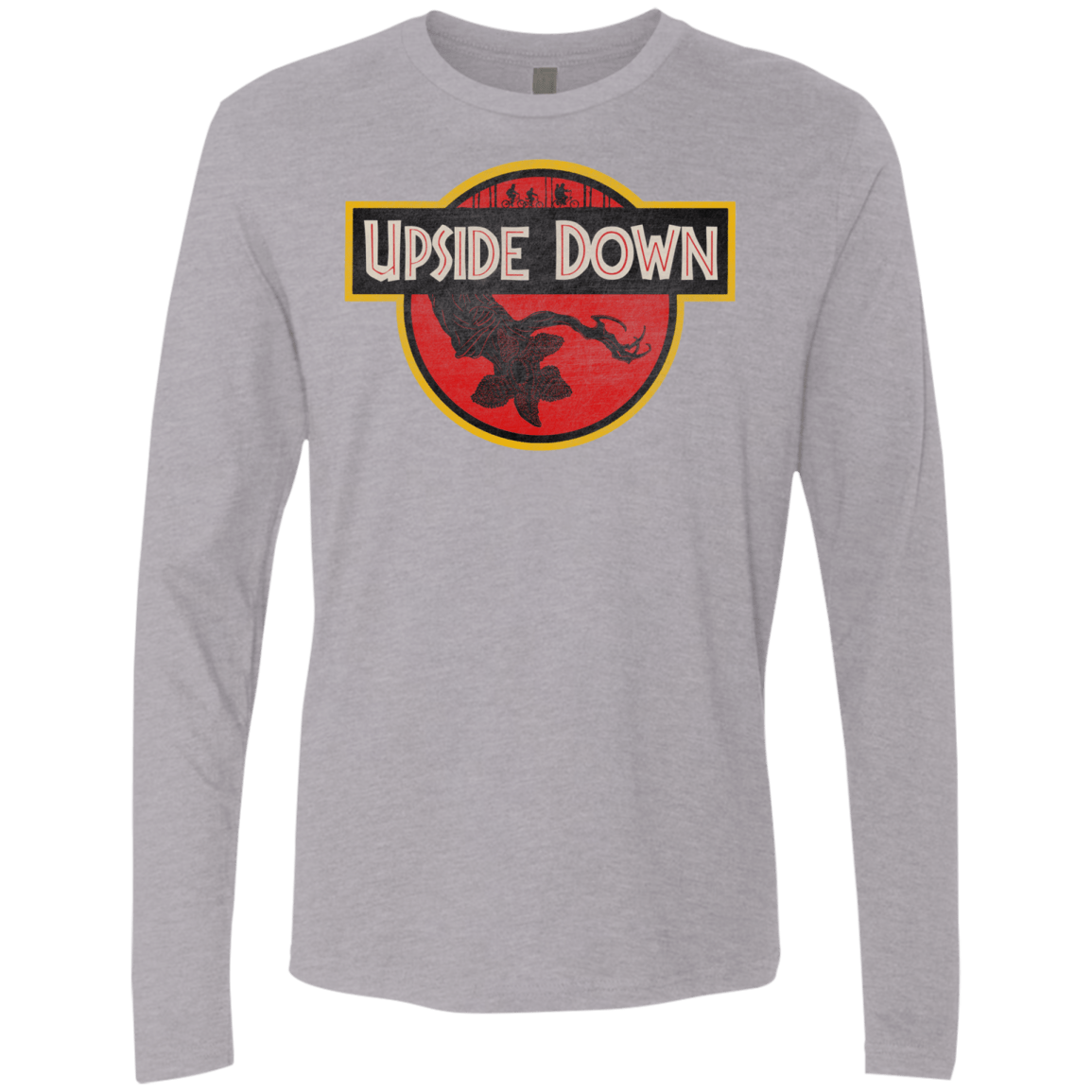 T-Shirts Heather Grey / S Upside Down Men's Premium Long Sleeve