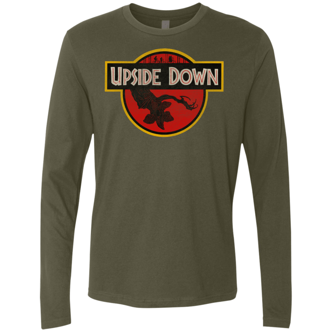 T-Shirts Military Green / S Upside Down Men's Premium Long Sleeve