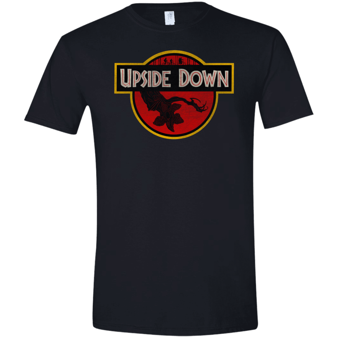 T-Shirts Black / X-Small Upside Down Men's Semi-Fitted Softstyle