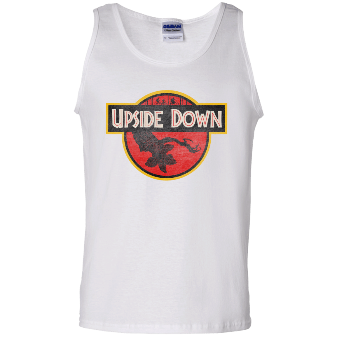 T-Shirts White / S Upside Down Men's Tank Top