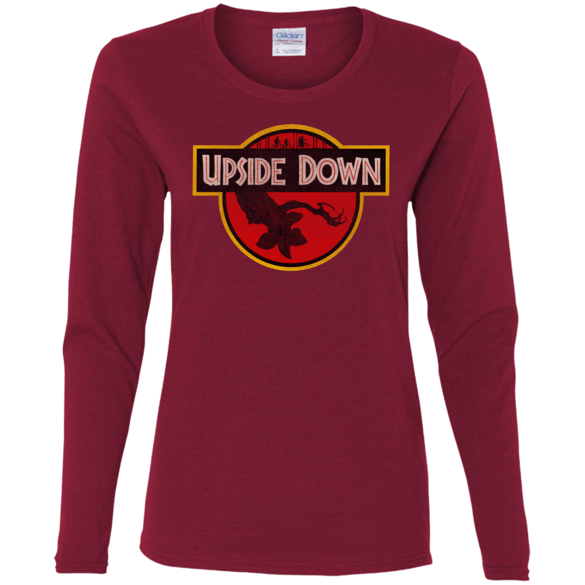 T-Shirts Cardinal / S Upside Down Women's Long Sleeve T-Shirt