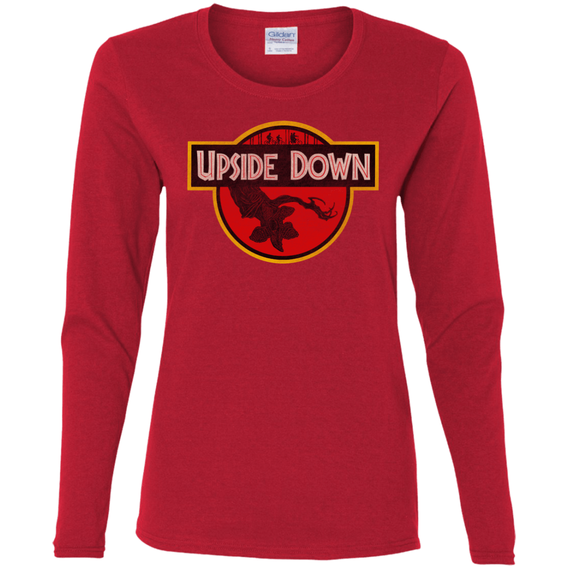 T-Shirts Red / S Upside Down Women's Long Sleeve T-Shirt
