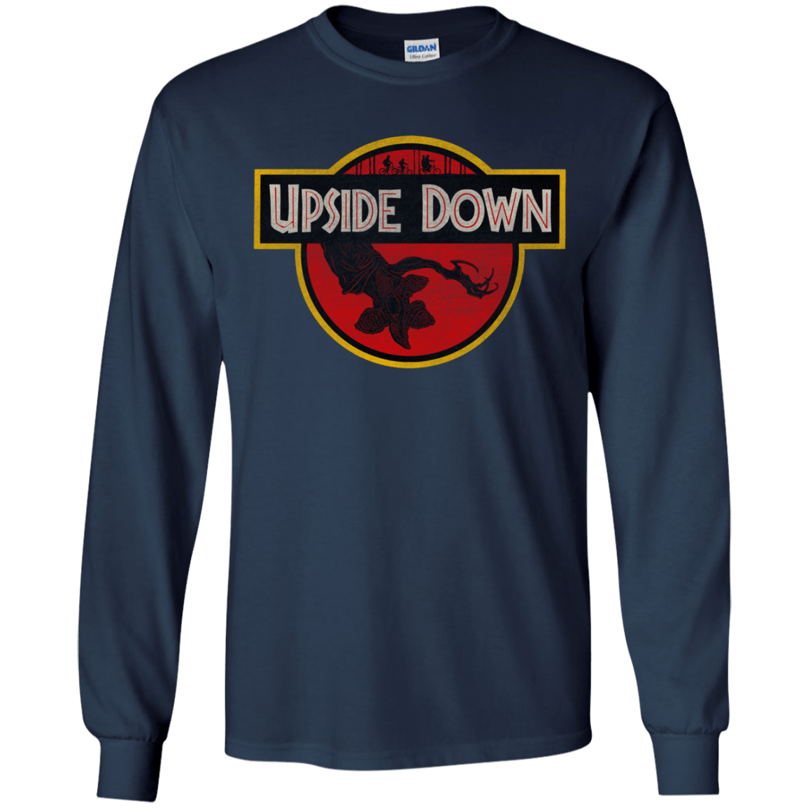 T-Shirts Navy / YS Upside Down Youth Long Sleeve T-Shirt