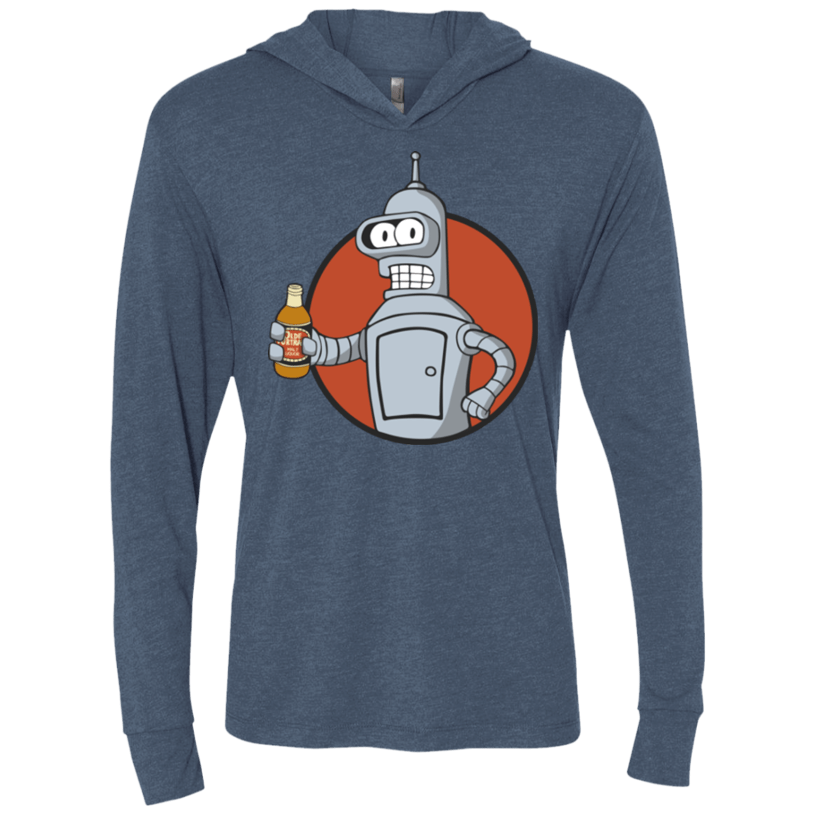 T-Shirts Indigo / X-Small Vault bot Triblend Long Sleeve Hoodie Tee