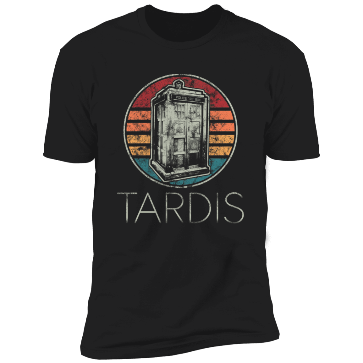 T-Shirts Black / X-Small Vintage Tardis Men's Premium T-Shirt