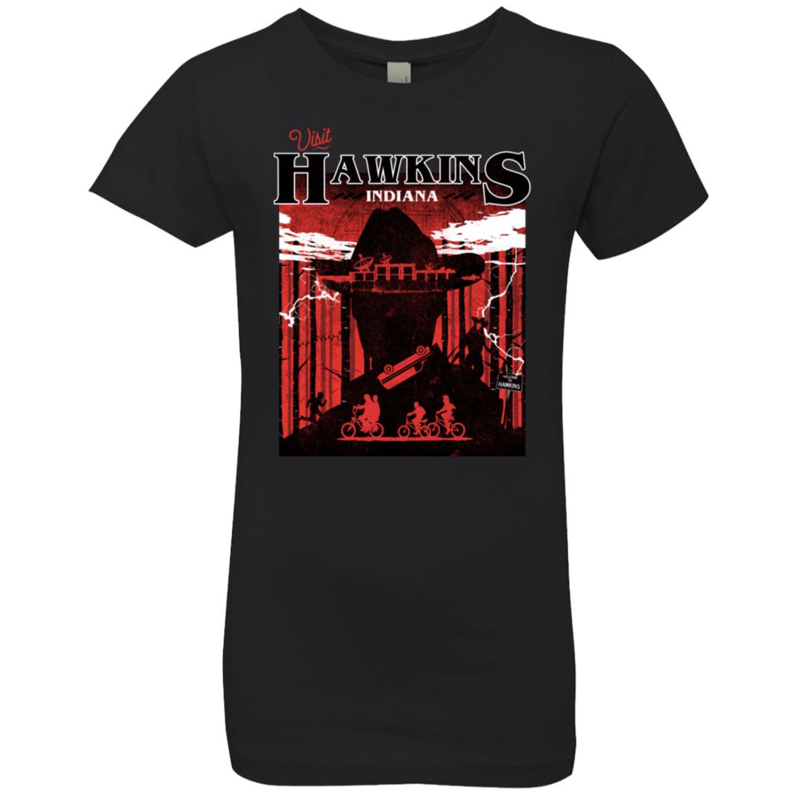 T-Shirts Black / YXS Visit Hawkins Girls Premium T-Shirt