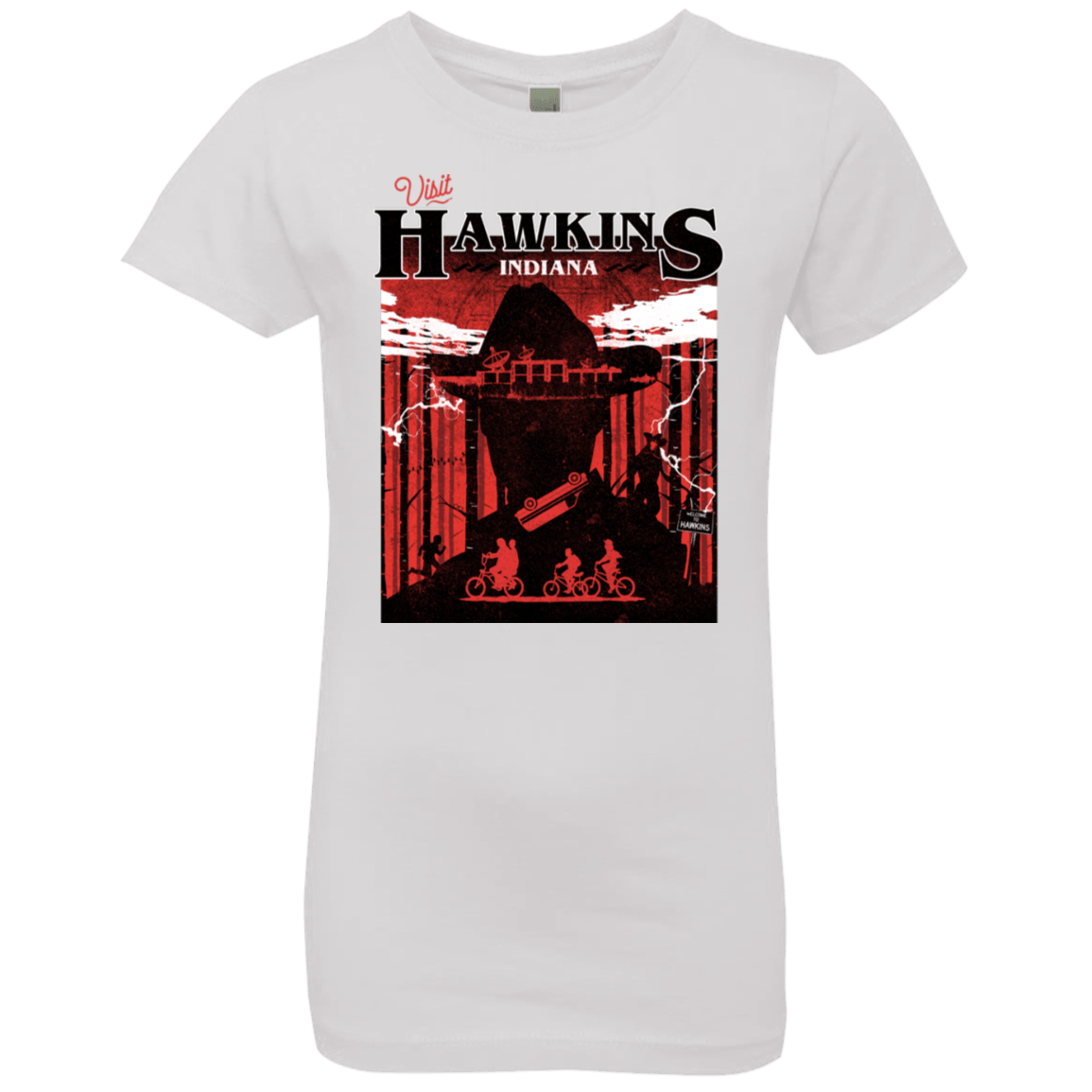 T-Shirts White / YXS Visit Hawkins Girls Premium T-Shirt