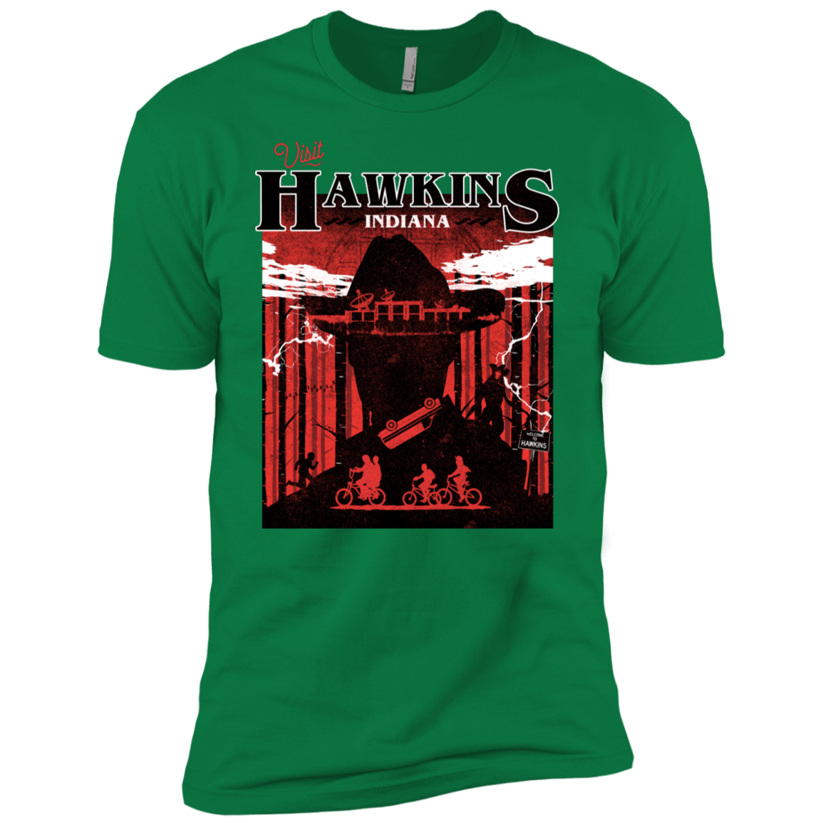 T-Shirts Kelly Green / X-Small Visit Hawkins Men's Premium T-Shirt