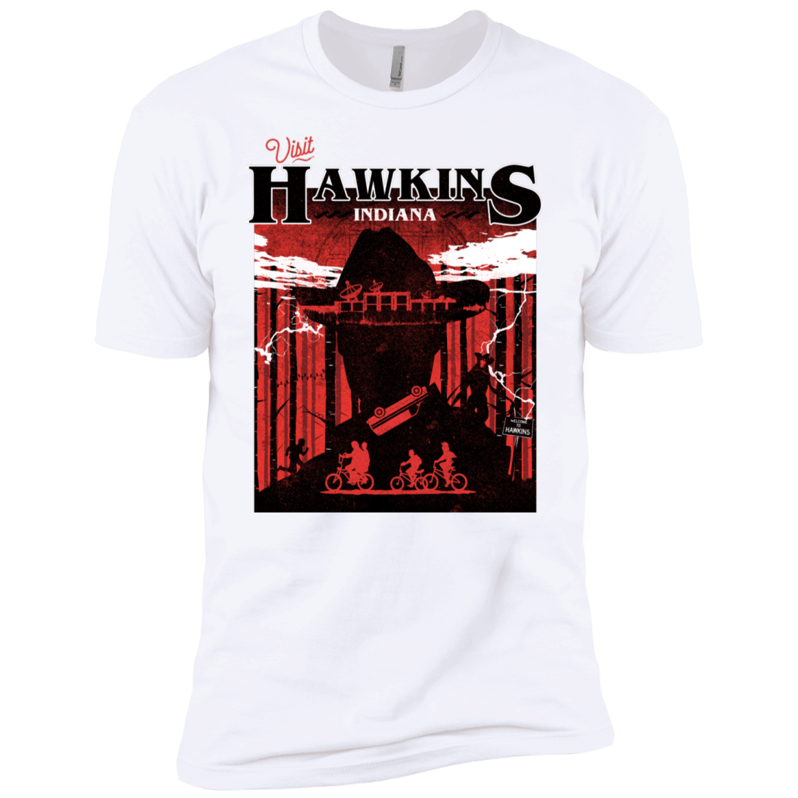 T-Shirts White / X-Small Visit Hawkins Men's Premium T-Shirt