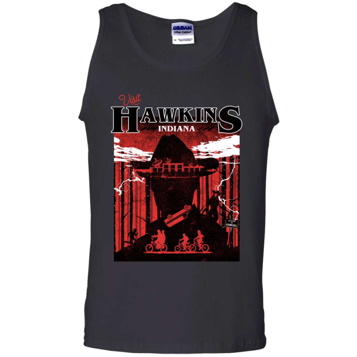 T-Shirts Black / S Visit Hawkins Men's Tank Top