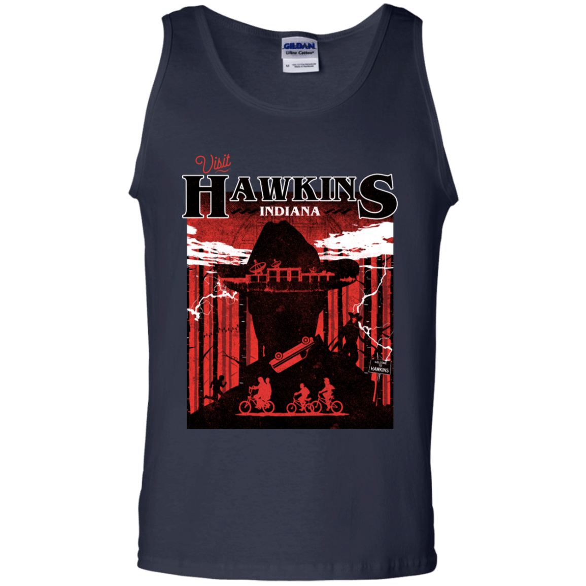 T-Shirts Navy / S Visit Hawkins Men's Tank Top