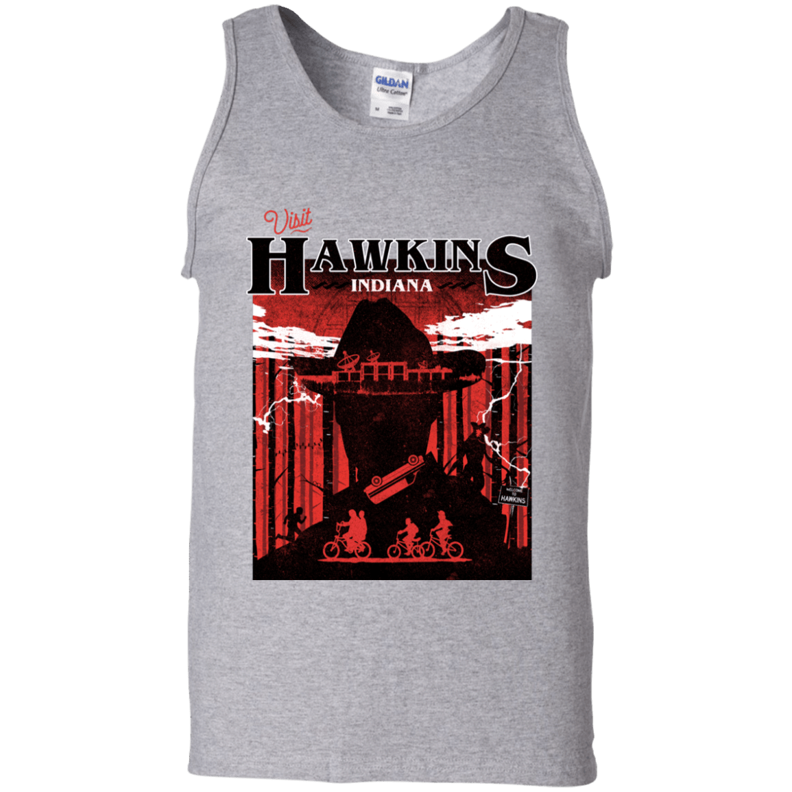 T-Shirts Sport Grey / S Visit Hawkins Men's Tank Top