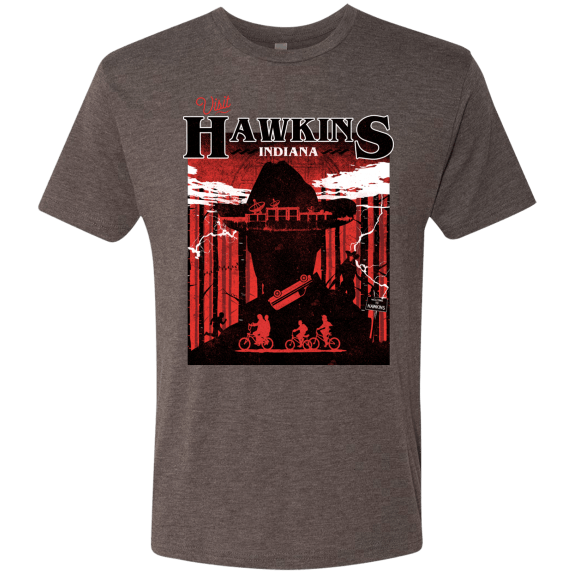T-Shirts Macchiato / S Visit Hawkins Men's Triblend T-Shirt