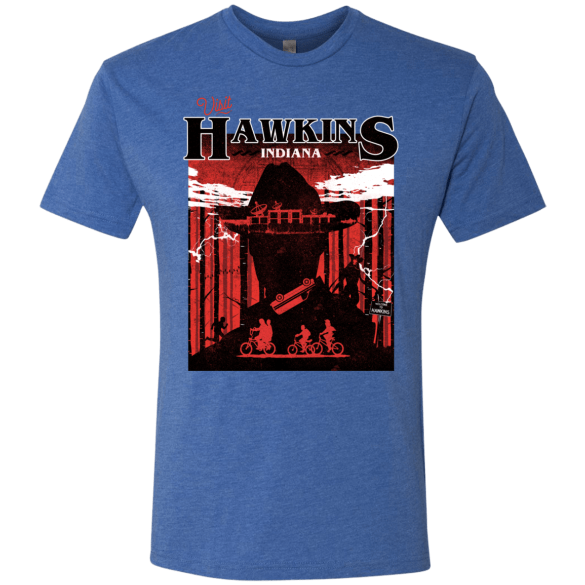 T-Shirts Vintage Royal / S Visit Hawkins Men's Triblend T-Shirt
