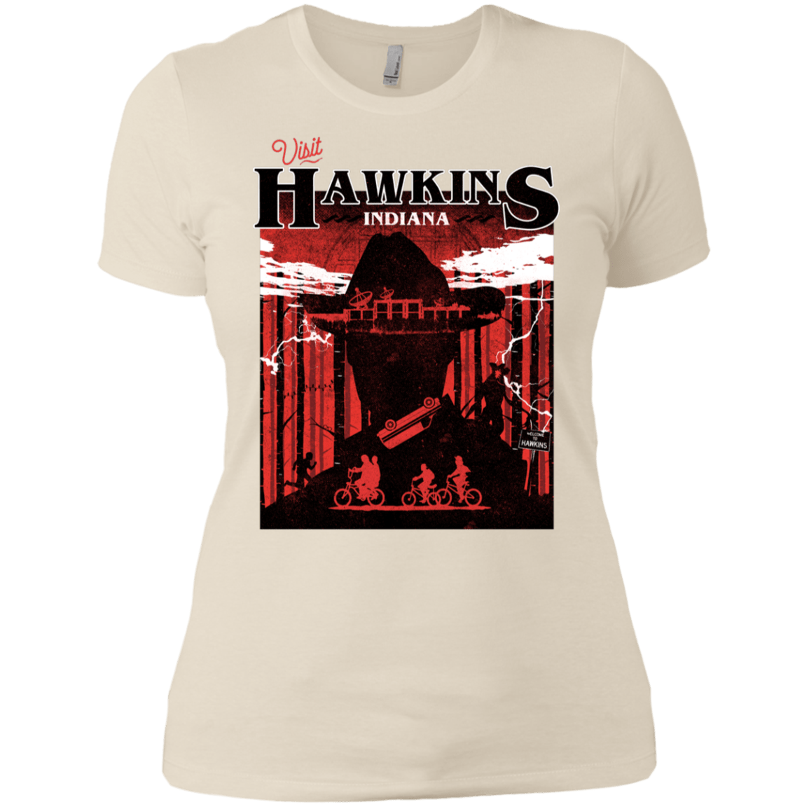 T-Shirts Ivory/ / X-Small Visit Hawkins Women's Premium T-Shirt