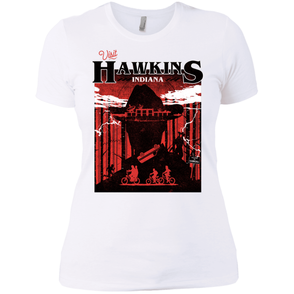 T-Shirts White / X-Small Visit Hawkins Women's Premium T-Shirt