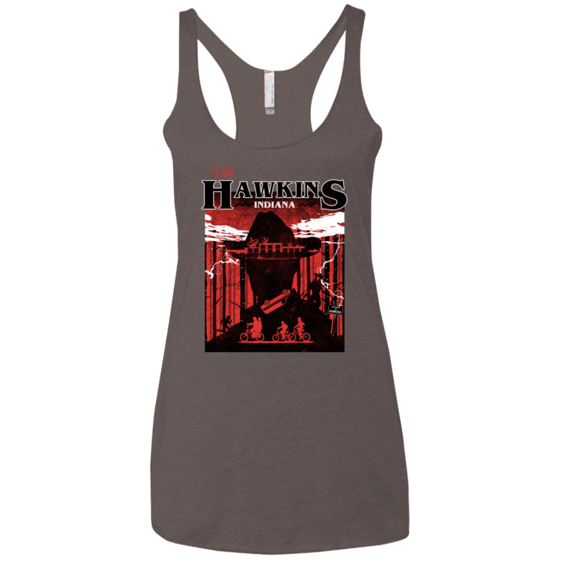 T-Shirts Macchiato / X-Small Visit Hawkins Women's Triblend Racerback Tank