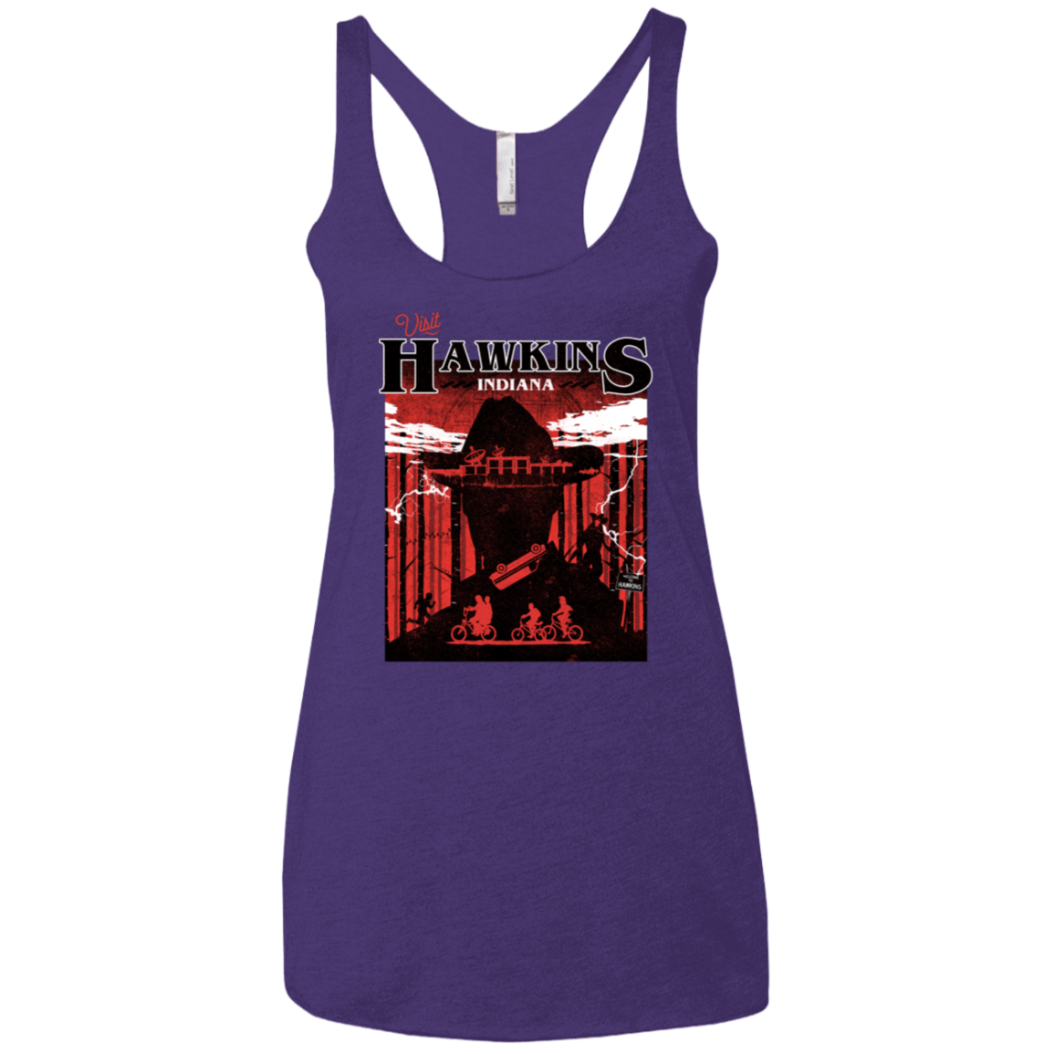 T-Shirts Purple Rush / X-Small Visit Hawkins Women's Triblend Racerback Tank