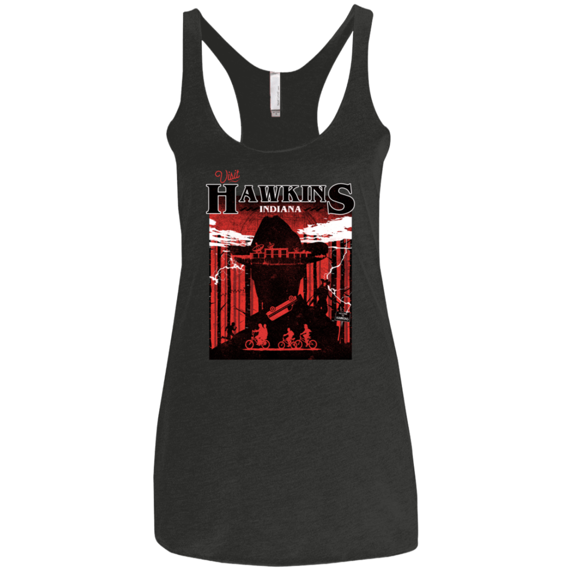 T-Shirts Vintage Black / X-Small Visit Hawkins Women's Triblend Racerback Tank