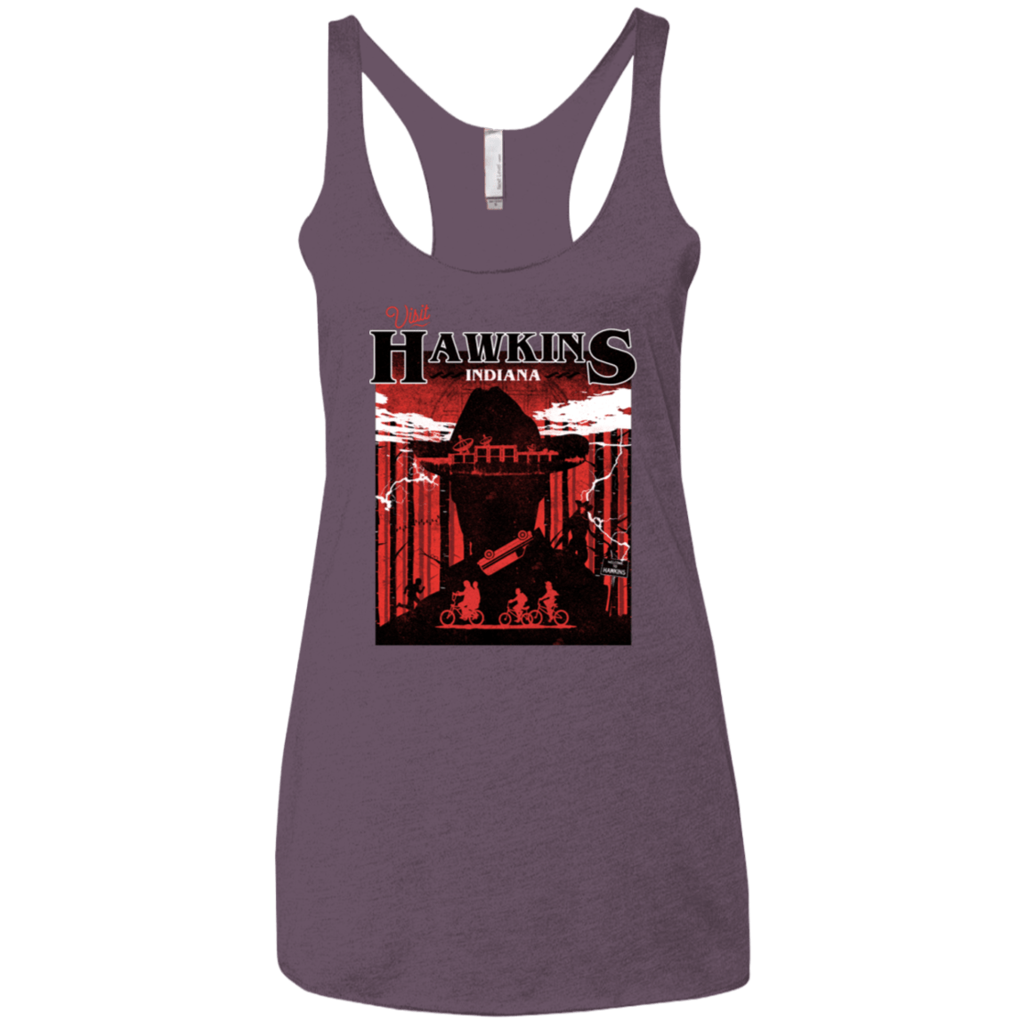 T-Shirts Vintage Purple / X-Small Visit Hawkins Women's Triblend Racerback Tank