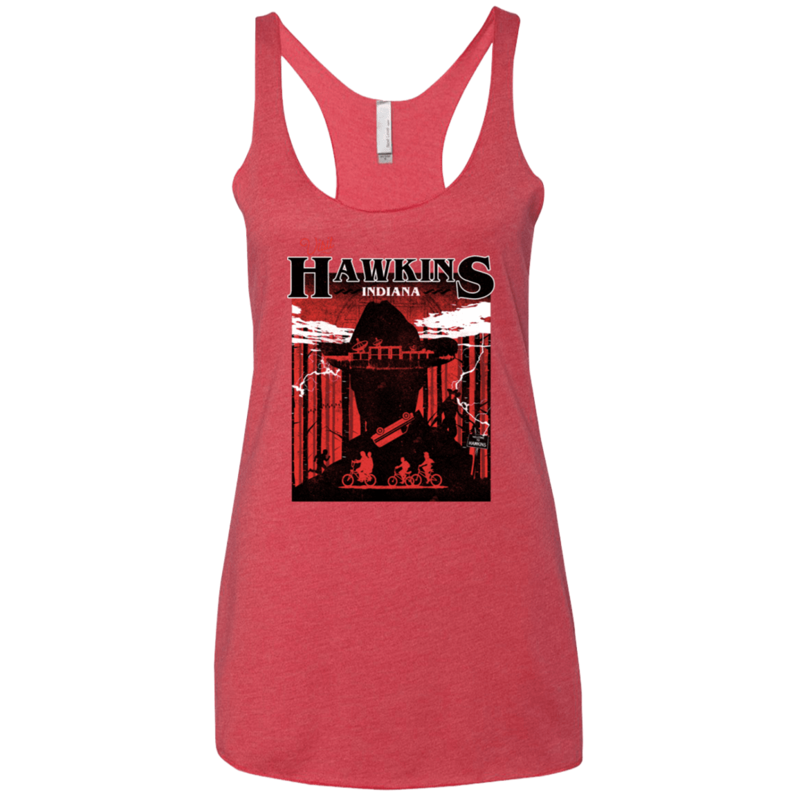 T-Shirts Vintage Red / X-Small Visit Hawkins Women's Triblend Racerback Tank