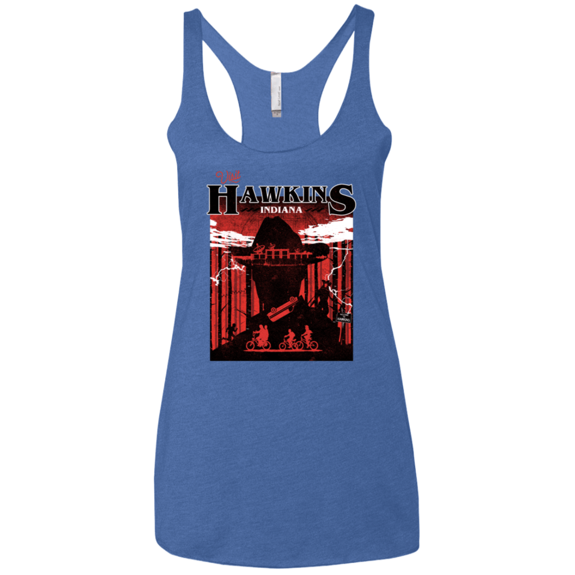 T-Shirts Vintage Royal / X-Small Visit Hawkins Women's Triblend Racerback Tank