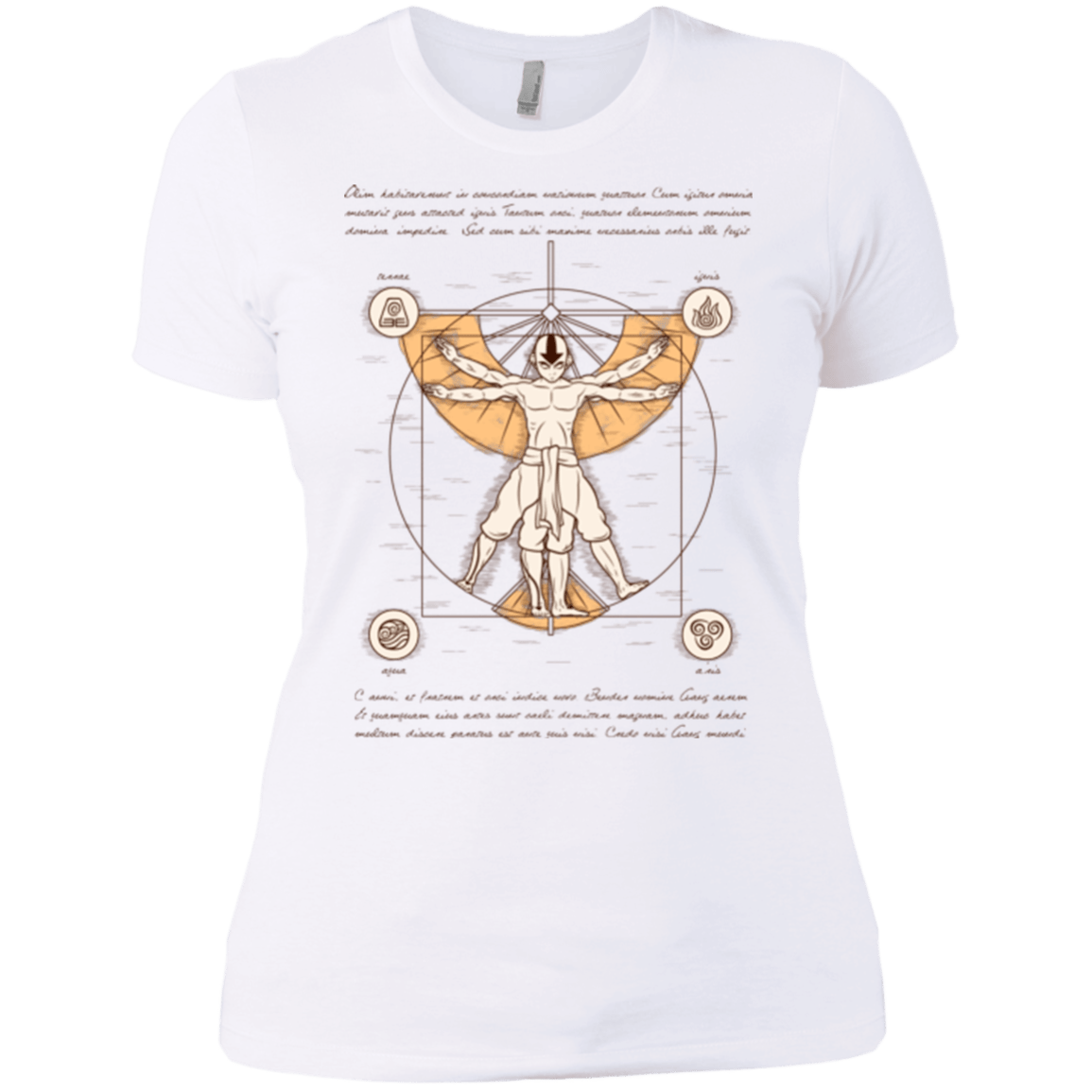 T-Shirts White / X-Small Vitruvian Aang (1) Women's Premium T-Shirt
