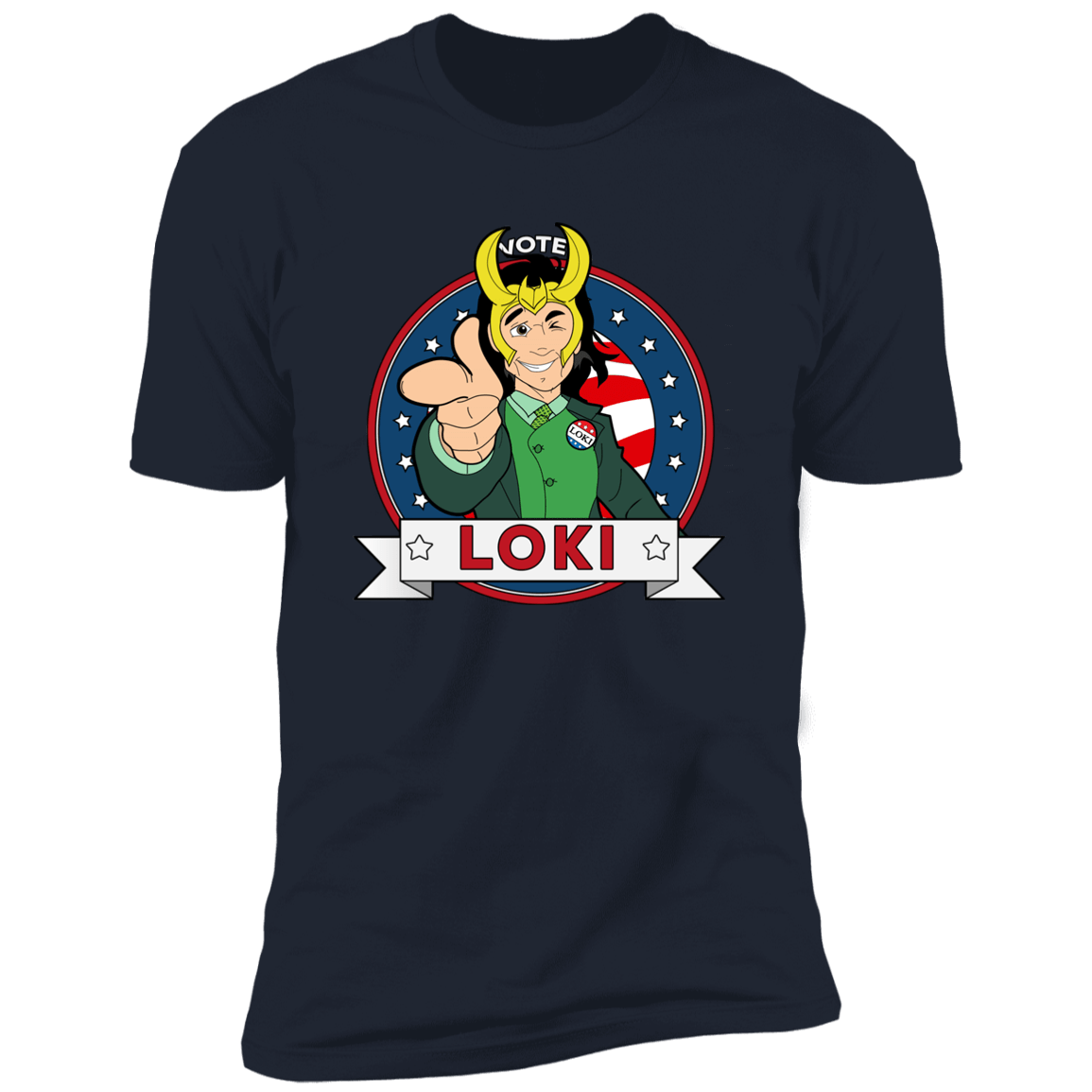 T-Shirts Midnight Navy / S Vote Loki Men's Premium T-Shirt