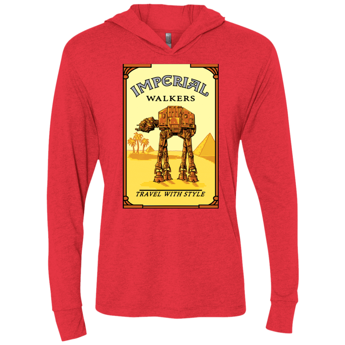 T-Shirts Vintage Red / X-Small Walk Like An Egyptian Triblend Long Sleeve Hoodie Tee