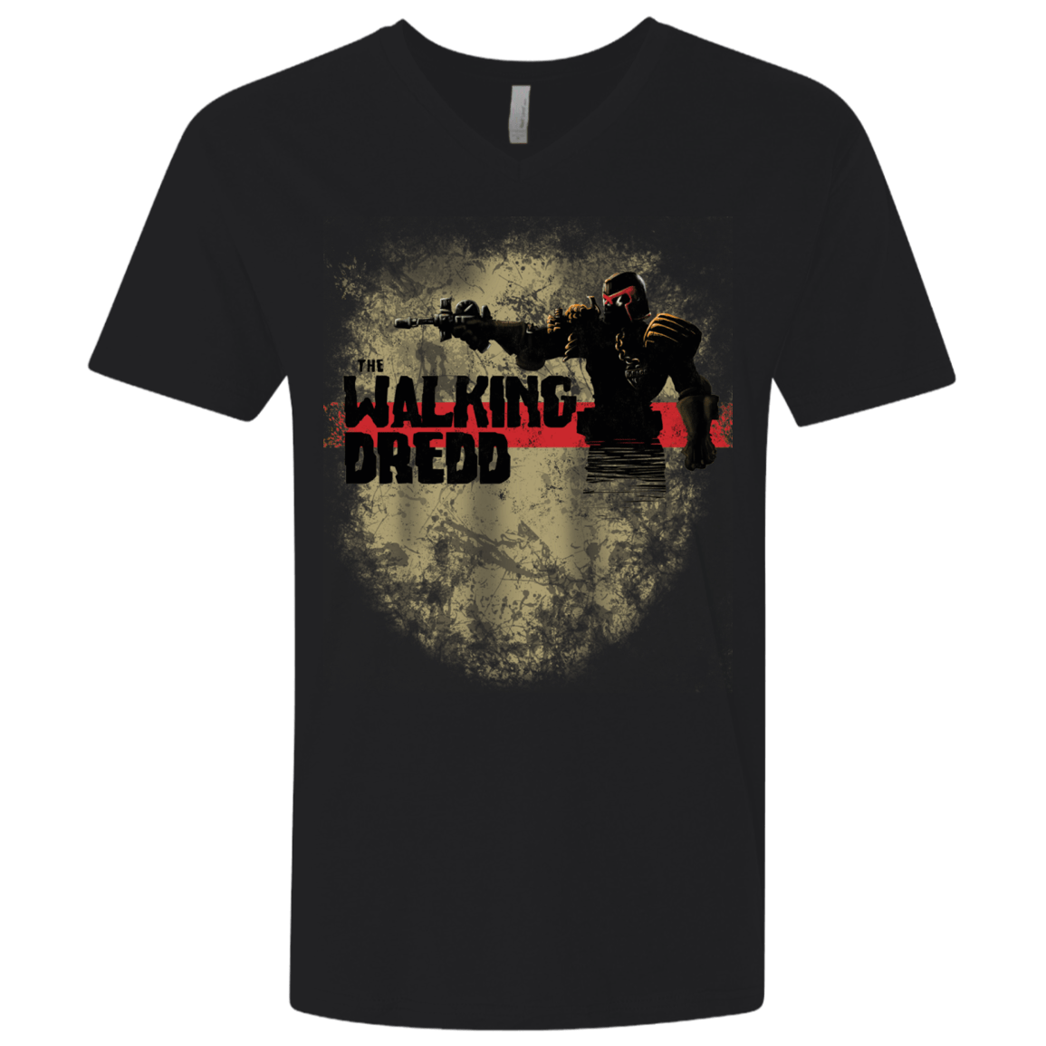 T-Shirts Black / X-Small Walking Dredd Men's Premium V-Neck