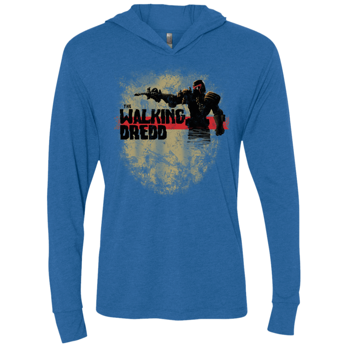 T-Shirts Vintage Royal / X-Small Walking Dredd Triblend Long Sleeve Hoodie Tee
