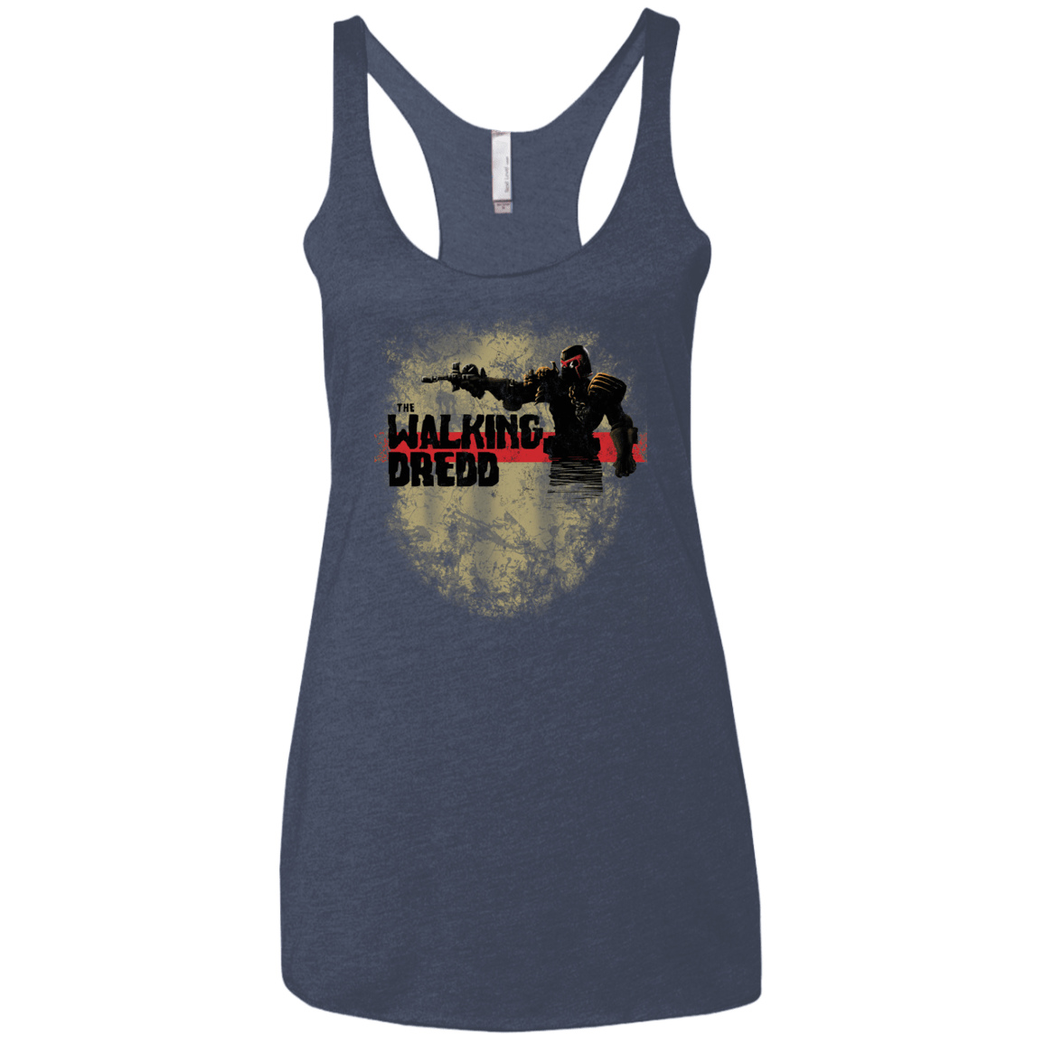 T-Shirts Vintage Navy / X-Small Walking Dredd Women's Triblend Racerback Tank