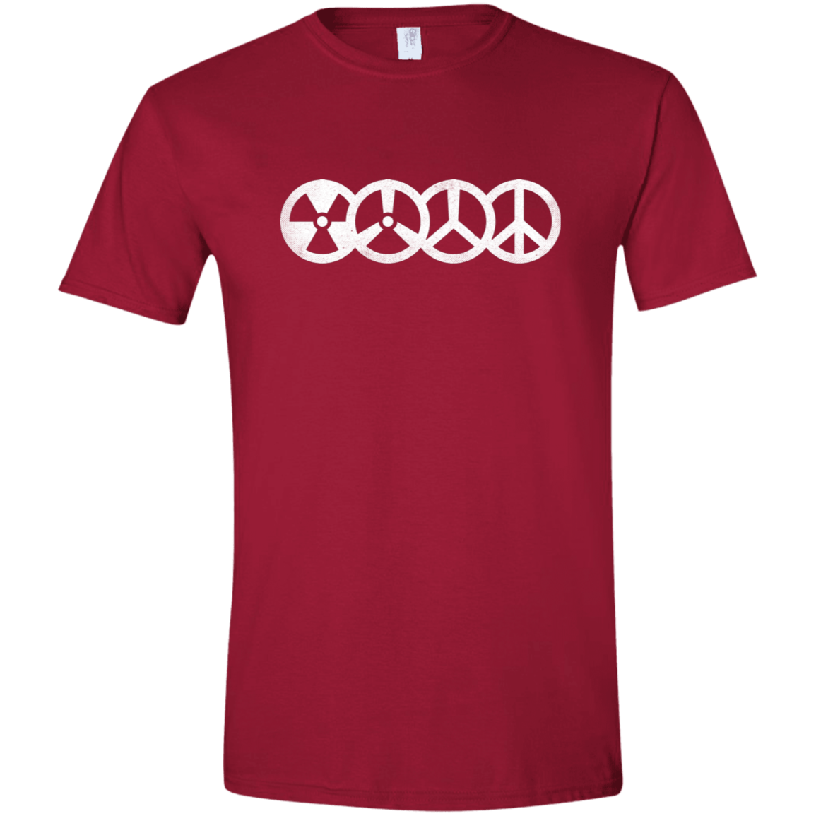 T-Shirts Cardinal Red / S War and Peace Men's Semi-Fitted Softstyle