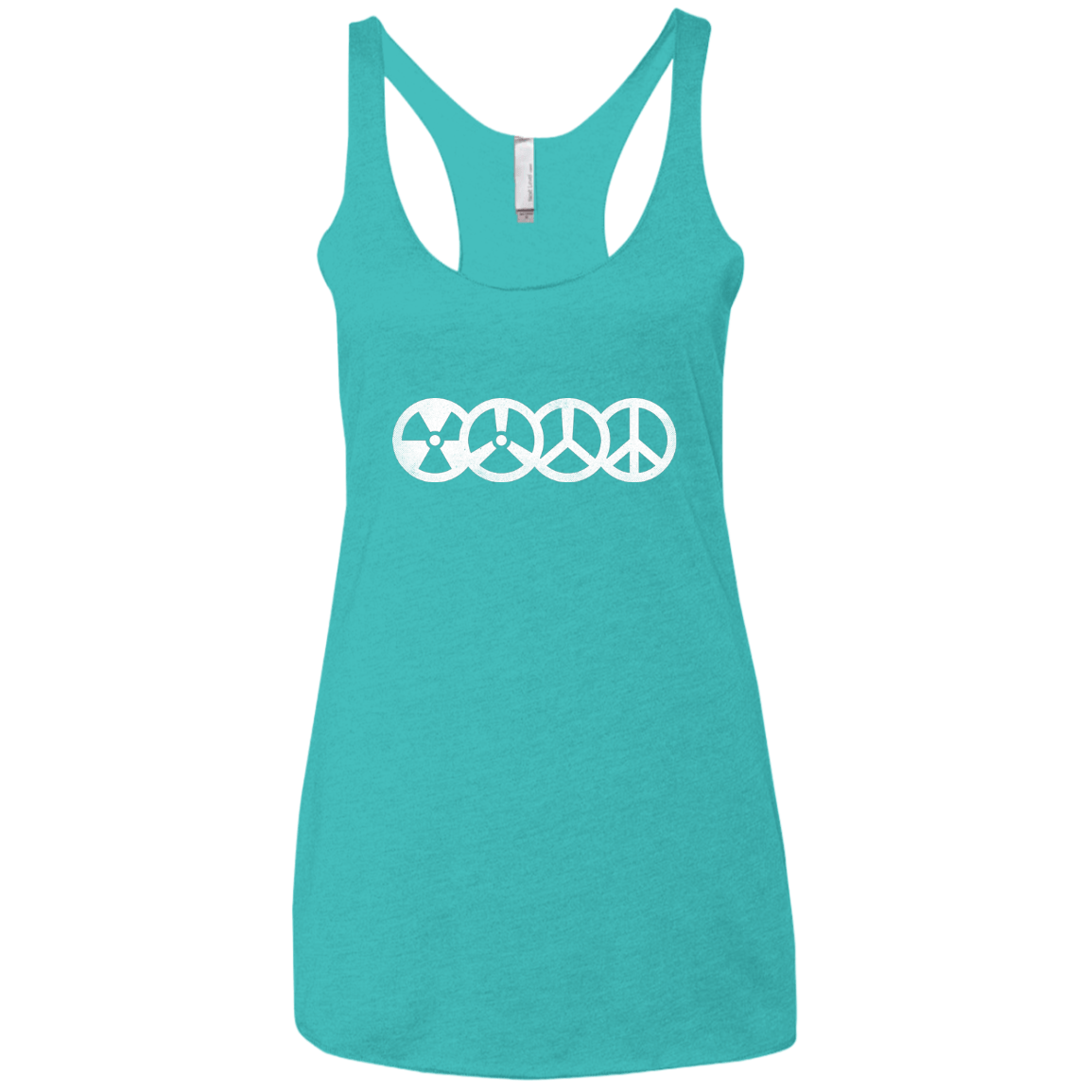 T-Shirts Tahiti Blue / X-Small War and Peace Women's Triblend Racerback Tank