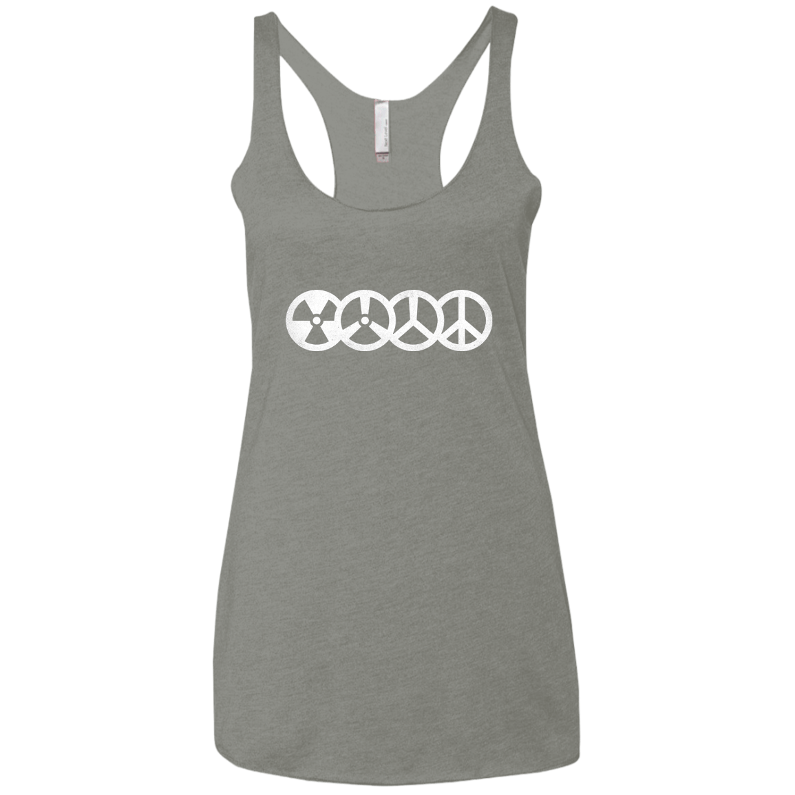 T-Shirts Venetian Grey / X-Small War and Peace Women's Triblend Racerback Tank